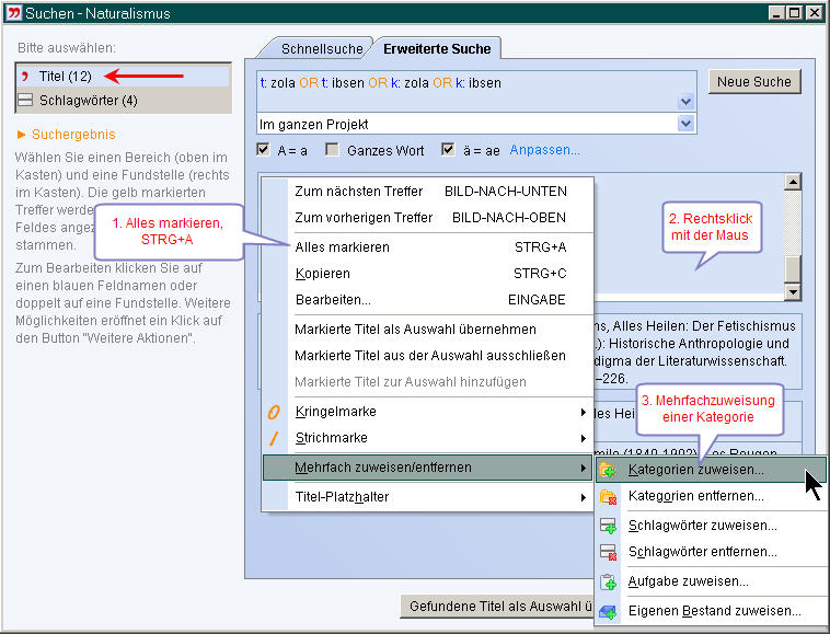 Mehrfachzuweisung einer Kategorie oder verschiedener Kategorien Mehrfachzuweisung einer Kategorie oder verschiedener Kategorien